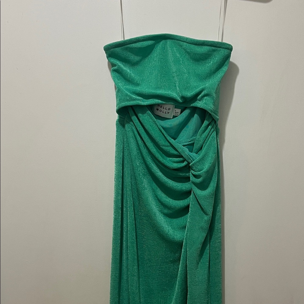 Hello Molly Strapless Green Dress